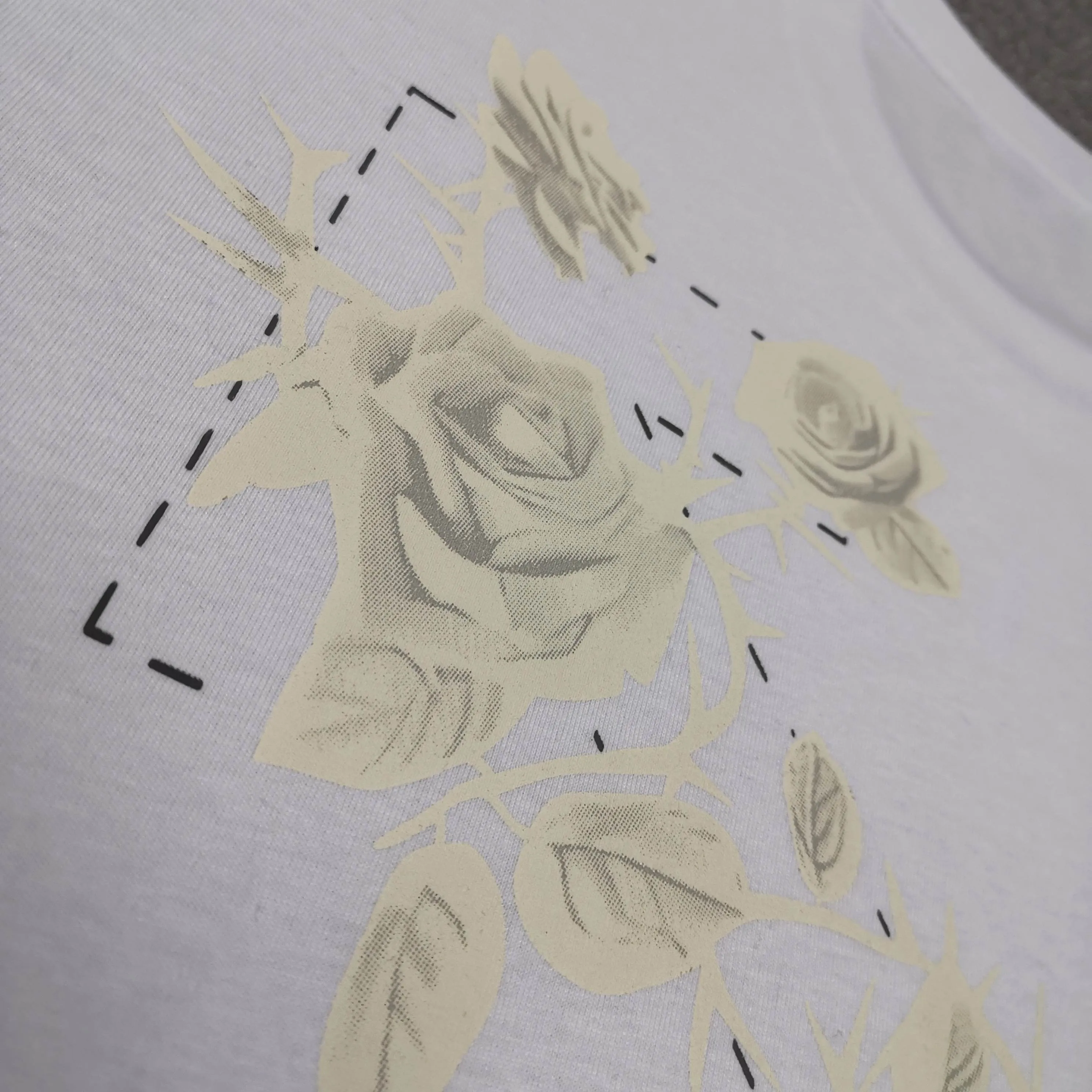off white rose arrow short sleeve black XS S M L top version P240